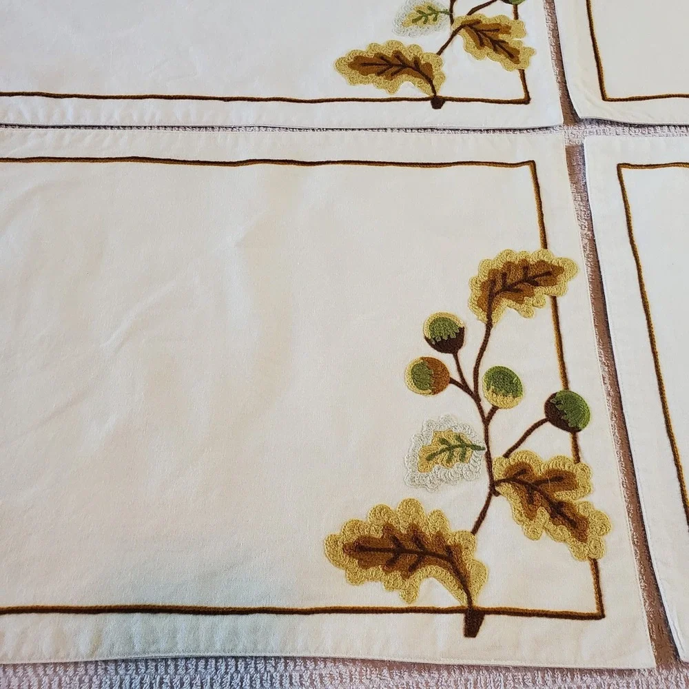 Williams‎ Sonoma Placemats Acorn Fall Set Of 4 Fall Colors